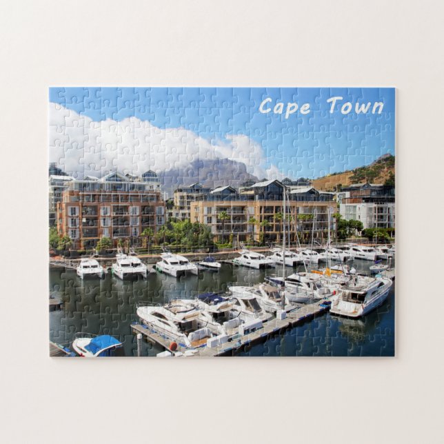 Cape Town Harbour och Bord Mountain Pussel (Horisontell)