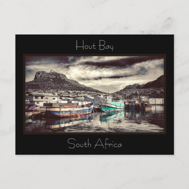 Cape Town Hout Bay South Afrika Harbour Vykort (Framsida)
