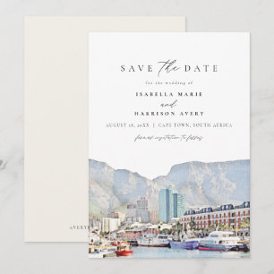 CAPE TOWN Kusten Skyline Travel Spara datum Inbjudningar