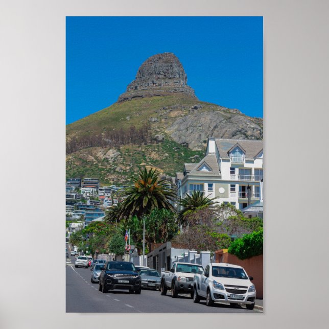 Cape Town Lejon's Head South Afrika City Poster (Framsidan)