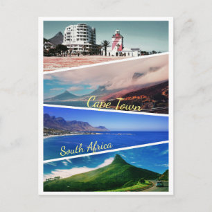 Cape Town Lejon's Head South Afrika Collage Vykort