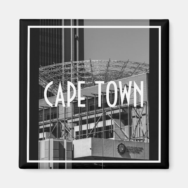 Cape Town Monokrom stadslandskap gatumiljö Magnet (Framsidan)