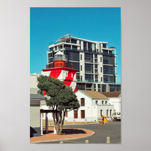 Cape Town Mouille Point Lighthouse South Afrika Poster