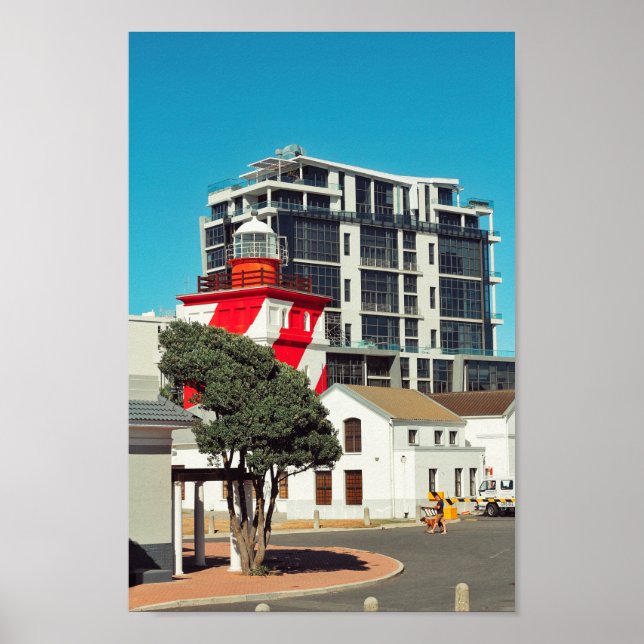 Cape Town Mouille Point Lighthouse South Afrika Poster (Framsidan)