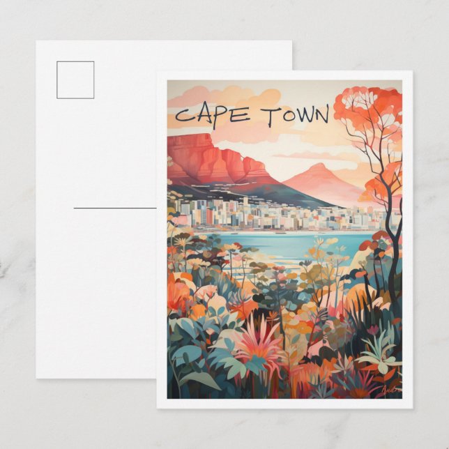 Cape Town Resaestetik Vykort (Fram/baksida)