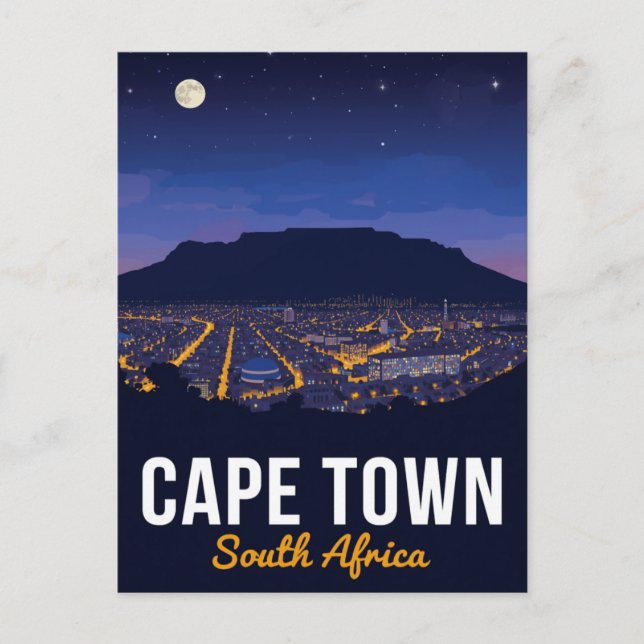 Cape Town South Africa Table Mountain Vykort (Framsida)