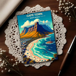 Cape Town - South Africa Vintage Travel Vykort