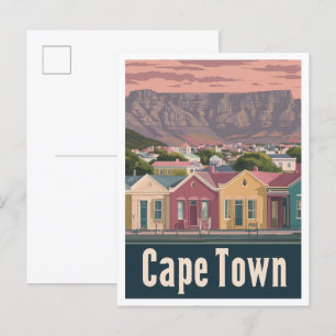 Cape Town South Afrika Art Vintage resor Vykort