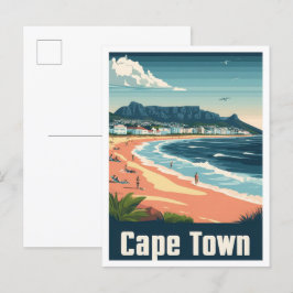 Cape Town South Afrika Art Vintage resor Vykort