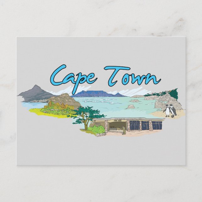 Cape Town, South Afrika Berömd City Vykort (Framsida)