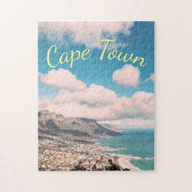 Cape Town South Afrika Bord bergsregion Ocean Pussel (Vertikal)