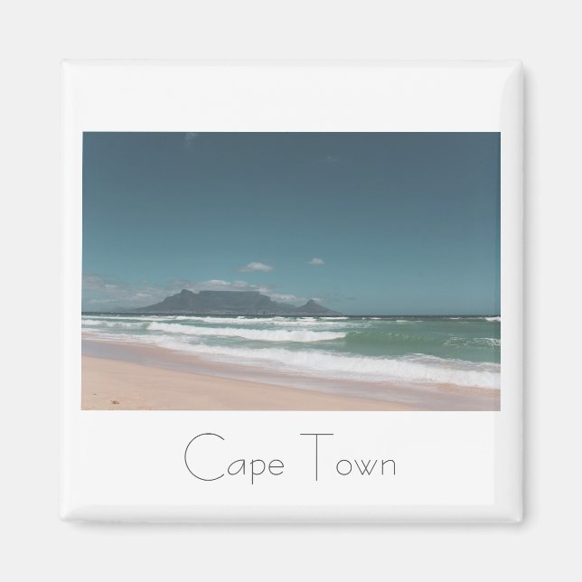 Cape Town South Afrika Bord Mountain Magnet (Framsidan)