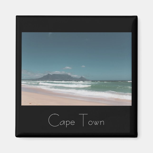Cape Town South Afrika Bord Mountain Magnet (Framsidan)