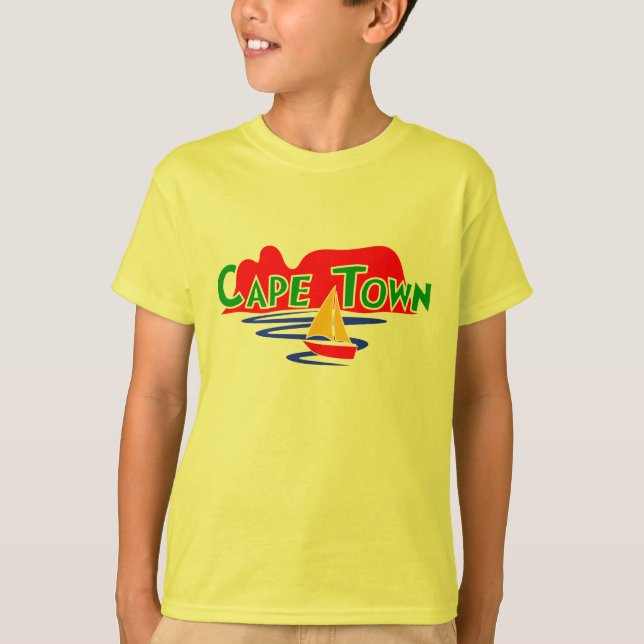 Cape Town South Afrika Boys eller Kids T-Shirts (Framsida)