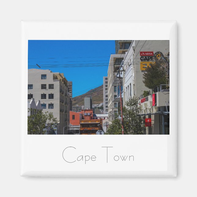 Cape Town South Afrika Cityscape Street Magnet (Framsidan)
