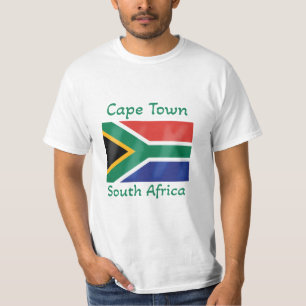 Cape Town South Afrika Flagga T-Shirt