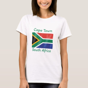 Cape Town South Afrika Flagga T Shirt