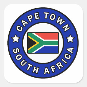 Cape Town South Afrika Fyrkantigt Klistermärke