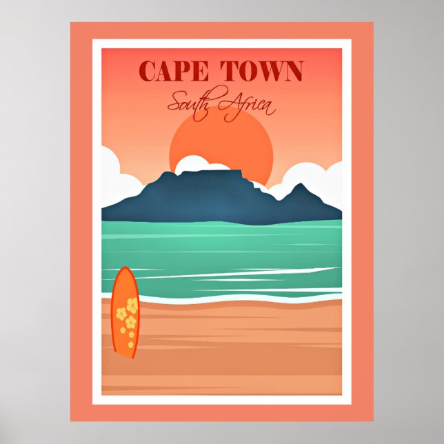 Cape Town South Afrika Poster (Framsidan)