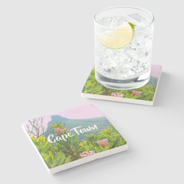 Cape Town South Afrika Protea Lejon's Head Nature Stenunderlägg (Sidan)