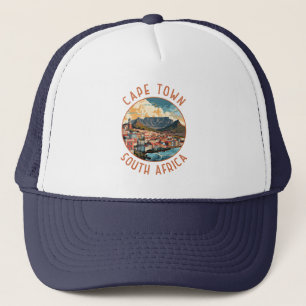 Cape Town South Afrika Retro Distress Circle Keps
