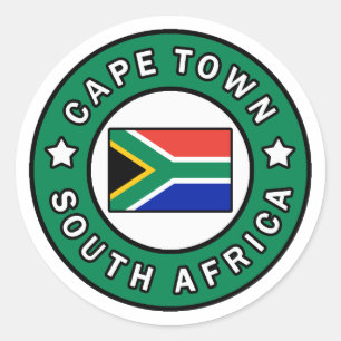 Cape Town South Afrika Runt Klistermärke