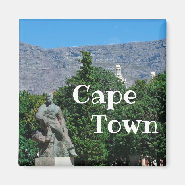 Cape Town South Afrika Street View Cityscape Magnet (Framsidan)