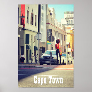Cape Town South Afrika Street View Cityscape Poster
