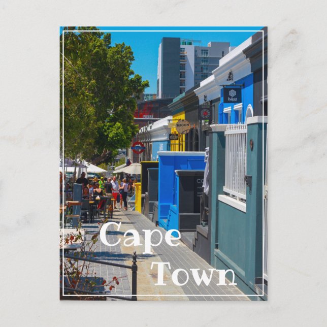 Cape Town South Afrika Street View Cityscape Vykort (Framsida)