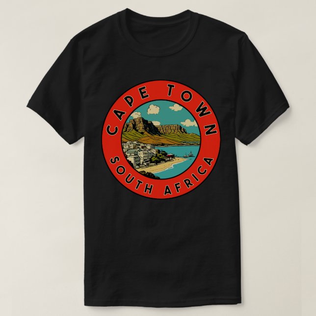 Cape Town South Afrika T Shirt (Design framsida)