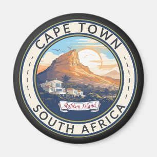 Cape Town South Afrika Travel Art Badge Magnet