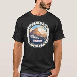 Cape Town South Afrika Travel Art Badge T Shirt