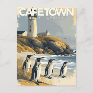 Cape Town, South Afrika Vintage Vykort