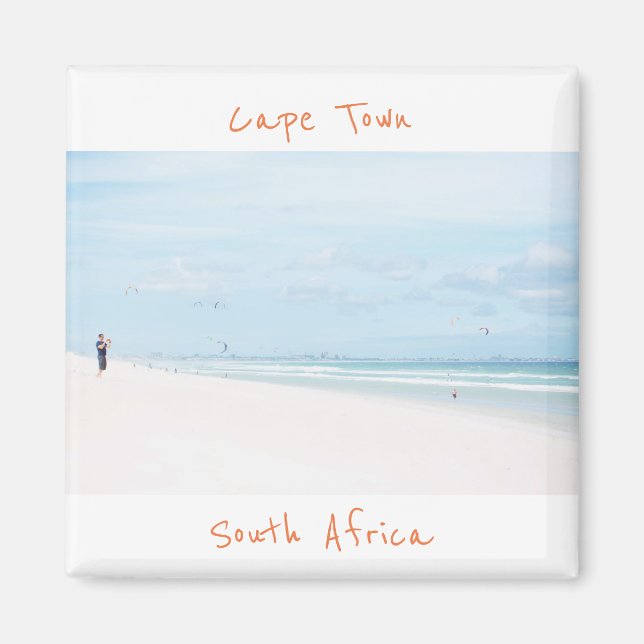 Cape Town Sydafrika Ocean Beach Magnet (Framsidan)