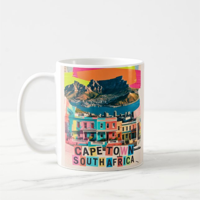 Cape Town Sydafrika Resa Bo-Kaap Landskap Kaffemugg (Vänster)