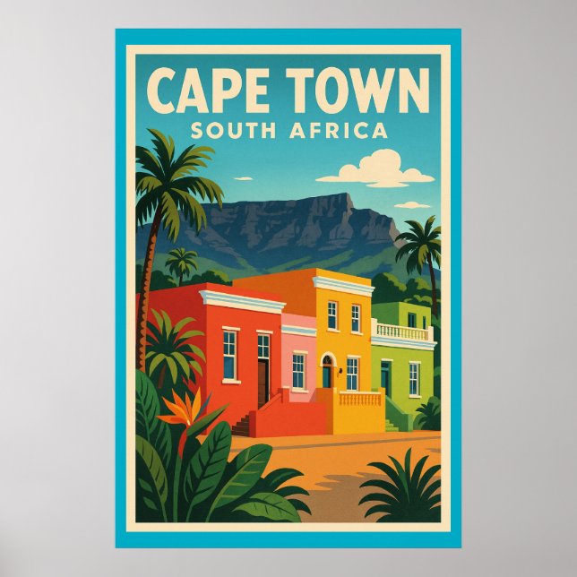 Cape Town, Sydafrika resaffisch, Poster (Framsidan)