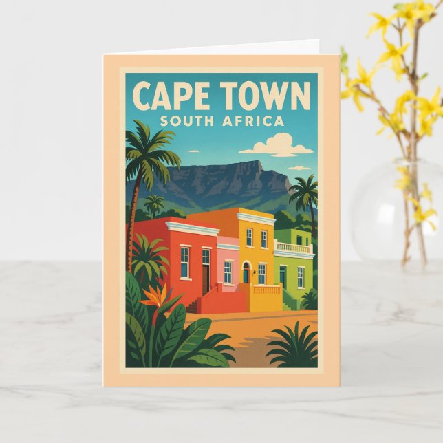 Cape Town, Sydafrika reseaffisch, Kort (Gul blomma)