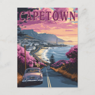 Cape Town, Sydafrika Resor i Retrostil Vykort