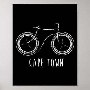 Cape Town Sydafrika Söt Vintage Retro Cykel  Poster