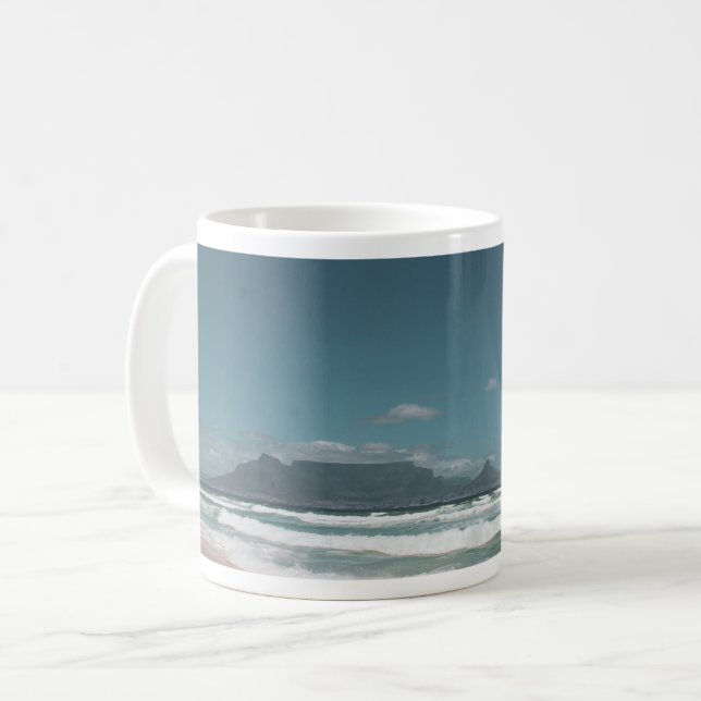 Cape Town Table Mountain Ocean Kaffemugg (Framsida vänster)