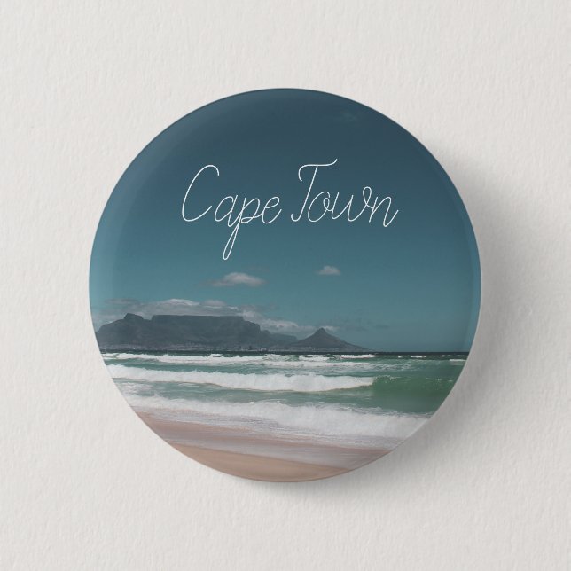 Cape Town Table Mountain Ocean Knapp (Framsida)
