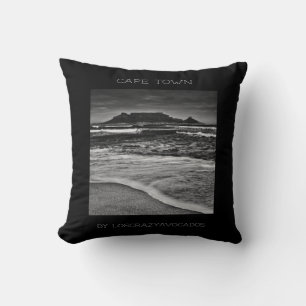 Cape Town Table Mountain Ocean Vågor Strand Kudd Kudde