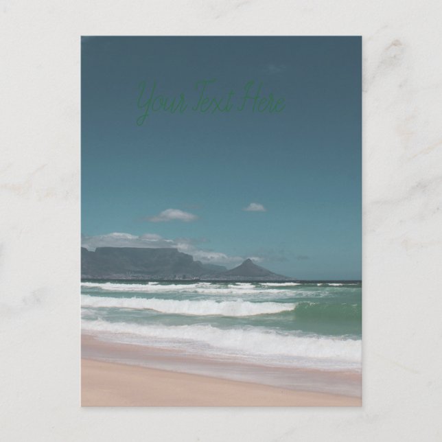 Cape Town Table Mountain Ocean Vykort (Framsida)