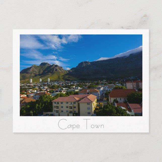 Cape Town Table Mountain Sydafrika Vykort (Framsida)