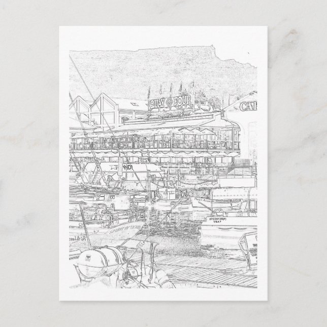 Cape Town Table Mountain V&A Waterfront Vykort (Framsida)