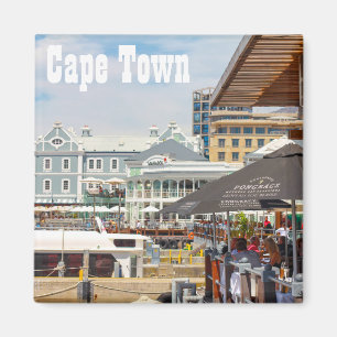 Cape Town Table Mountain Waterfront Stadssiluett Magnet