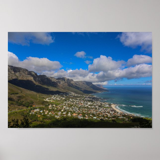 Cape Town Twelve Apostles South Afrika SA Ocean Poster (Framsidan)
