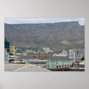 Cape Town Waterfront Area Cityscape South Afrika Poster