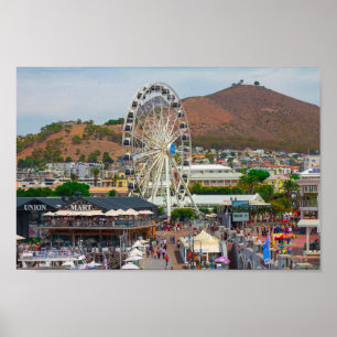 Cape Town Waterfront Area Cityscape South Afrika Poster