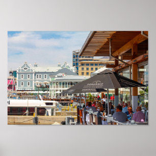 Cape Town Waterfront Area Cityscape South Afrika Poster